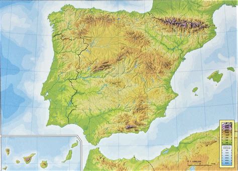 Mapa de España ⊛ Político Físico Mudo Con Nombres » Para ...