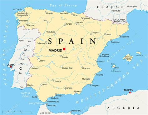 Mapa de Espanha — Vetor de Stock © Furian #27449301