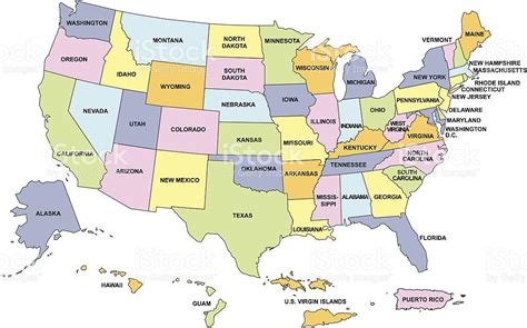 Mapa de Estados Unidos con Nombres, Capitales, Estados ...