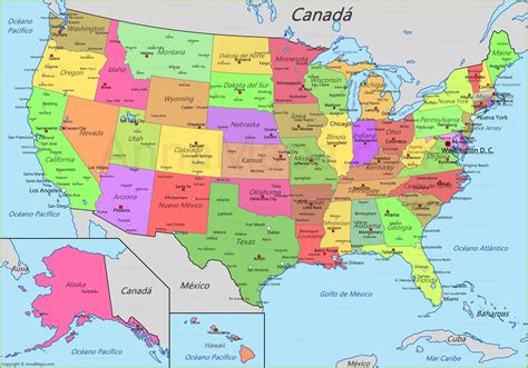 Mapa de Estados Unidos | Mapa USA   AnnaMapa.com