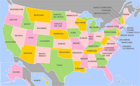 Mapa de Estados Unidos