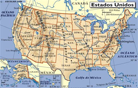 Mapa de Estados Unidos | Travelguía USA