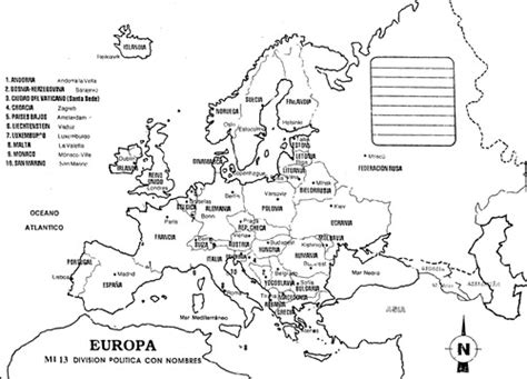 Mapa de Europa con división política con nombres | Pulso ...