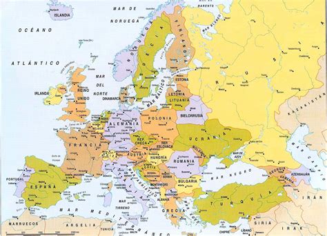Mapa de Europa con Division Politica y con Nombres   Que ...