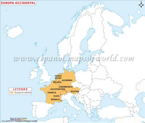 Mapa de Europa Occidental | Mapa Europa Occidental