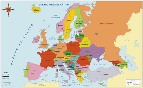 Mapa de Europa para imprimir | Político | Físico