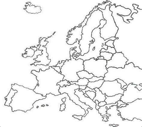 Mapa De Europa Sin Nombres | Haloring
