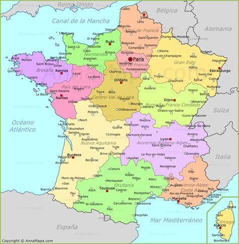 Mapa de Francia | Plano Francia   AnnaMapa.com