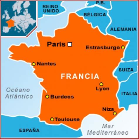 Mapa de Francia – Francia