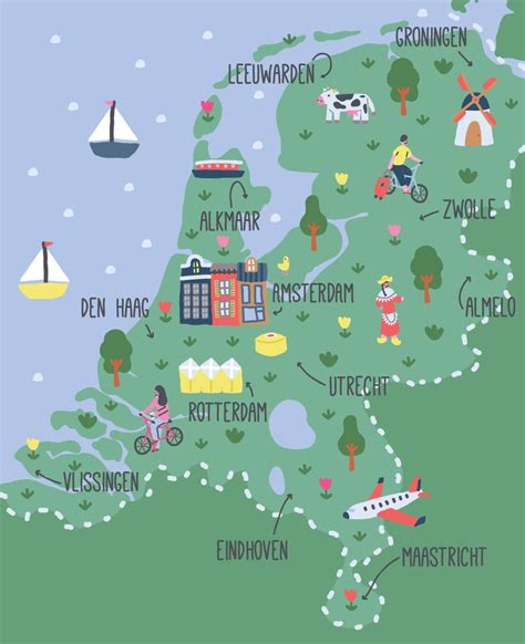 Mapa de Holanda 1 | Mapas | Pinterest | Holanda, Mapas y ...