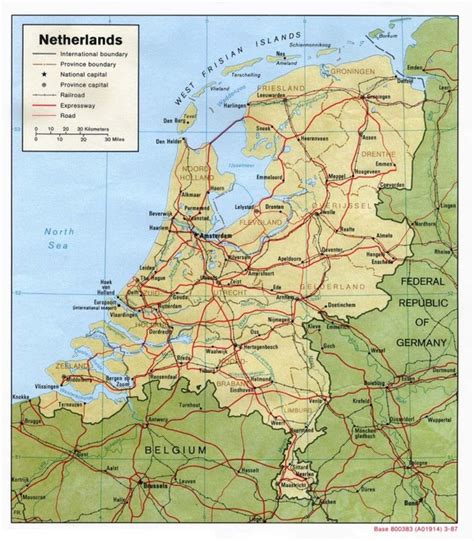 Mapa de Holanda   Mapa Físico, Geográfico, Político ...