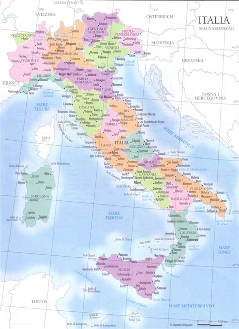 Mapa de Italia   Viajar a Italia
