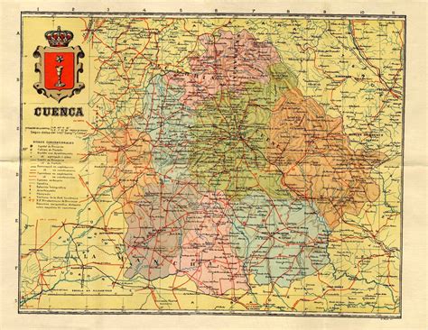 Mapa de la Provincia de Cuenca 1906   mapa.owje.com