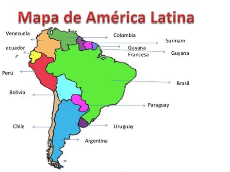 Mapa de latinoamerica con nombres   Imagui