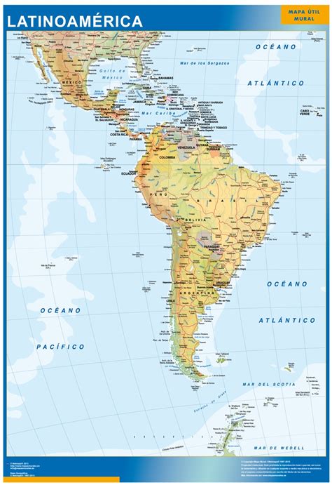 Mapa de Latinoamérica | Mapas Posters Mundo y España