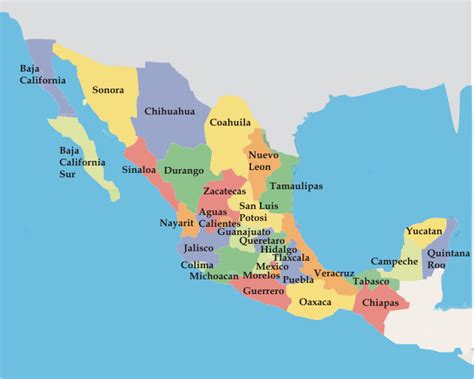Mapa de los estados de México   Didactalia: material educativo