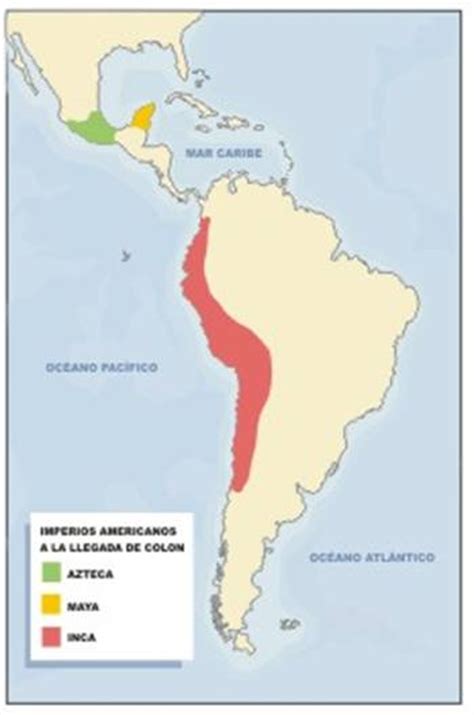Mapa de los imperios americanos precolombinos