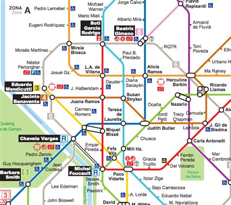 Mapa de Metro de Madrid de activistas LGBTQI   Hay una ...