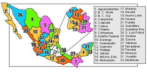 Mapa De Mexico Con Division Politica Sin Nombres