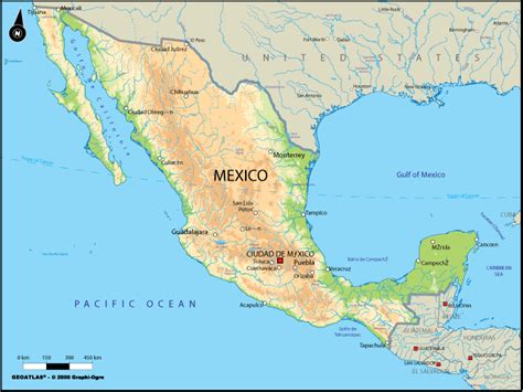 Mapa de México con Nombres, Capitales y Estados ...