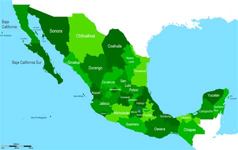 Mapa De Mexico Estados Y Capitales