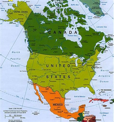 Mapa de norteamerica con nombres   Imagui