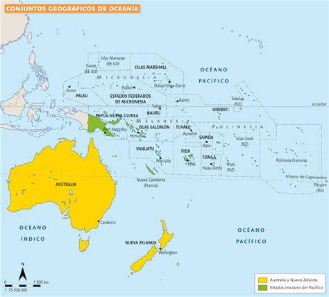 Mapa De Oceania Con Paises