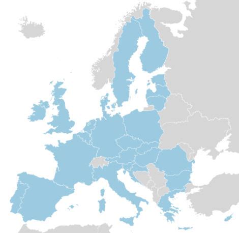 Mapa de Paises de la Union Europea   PreparaNiños.com