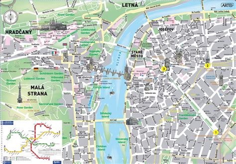 Mapa de Praga y recomendaciones básicas por los guías de ...