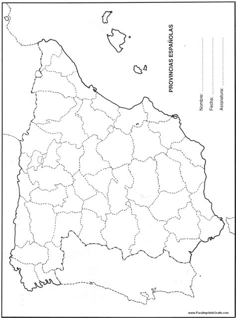Mapa de Provincias de España   Para Imprimir Gratis ...