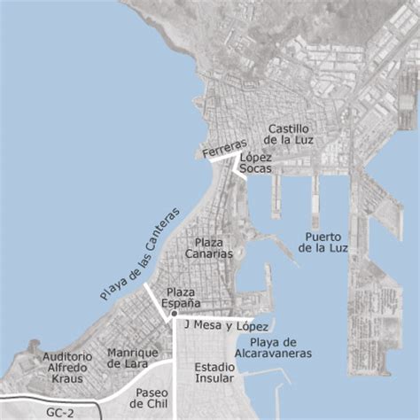 Mapa de Puerto   Canteras, Las Palmas de Gran Canaria ...