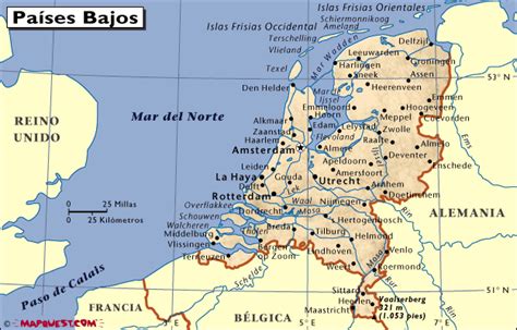Mapa de Reino de los Países Bajos