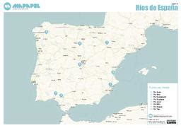 Mapa de Ríos de España para imprimir