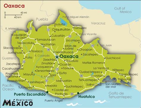Mapa De Rios De Oaxaca