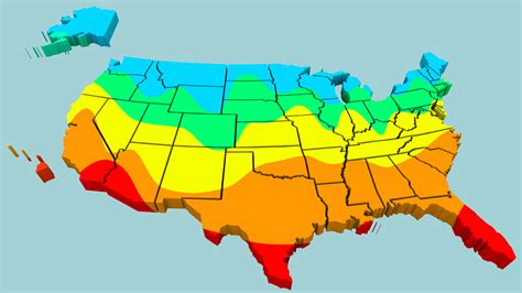 Mapa de temperaturas de Estados Unidos