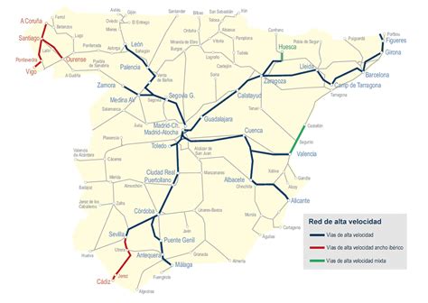 Mapa de trenes AVE España 2018  líneas, rutas, destinos...