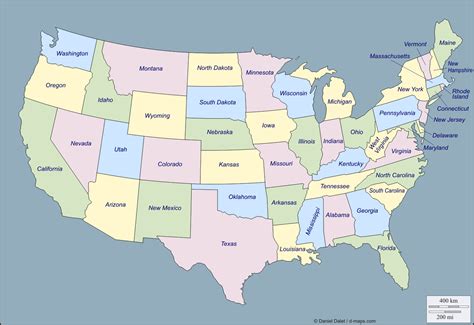 Mapa De Usa Por Estados