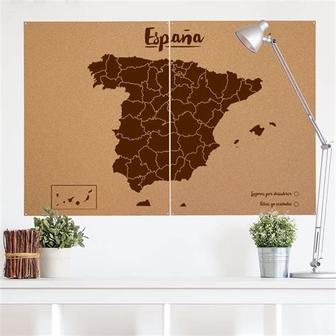 Mapa decorativo de España en corcho XXL   La tienda de ...