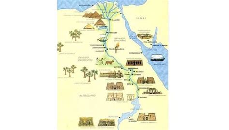 Mapa Del Antiguo Egipto Estructura Geográfica De Una De ...