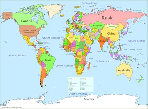 Mapa Del Mundo   AnnaMapa.com