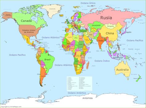 Mapa Del Mundo   AnnaMapa.com