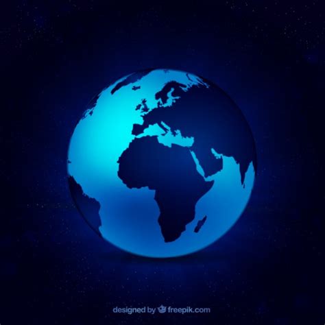 Mapa del mundo azul | Descargar Vectores gratis