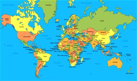 Mapa del Mundo, Mapa Mundi | Pinterest | Mundo, Países del ...