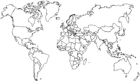 Mapa del mundo para colorear   MapaMundi