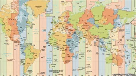 mapa del mundo y lso husos horarios. | Homework | Mapa de ...