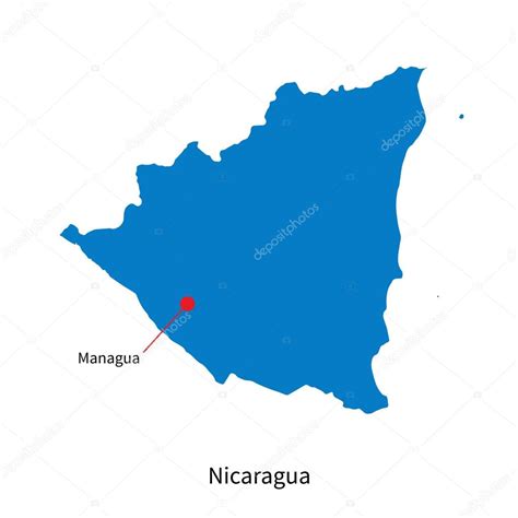 mapa del vector detallado de la ciudad capital y nicaragua ...