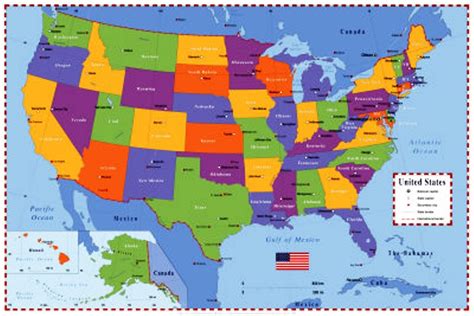 Mapa Eeuu Estados Y Capitales