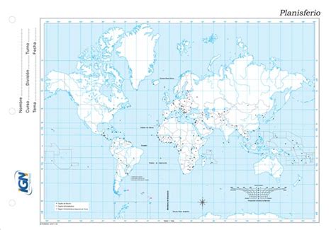 Mapa Escolar Planisferio | Mapa Planisferio politico n3 ...