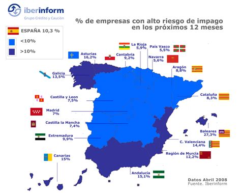 mapa espana morosidad | GestoresdeRiesgos