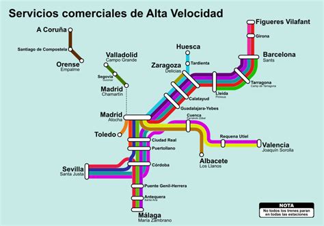 Mapa estilo metro de la Alta Velocidad en España ...